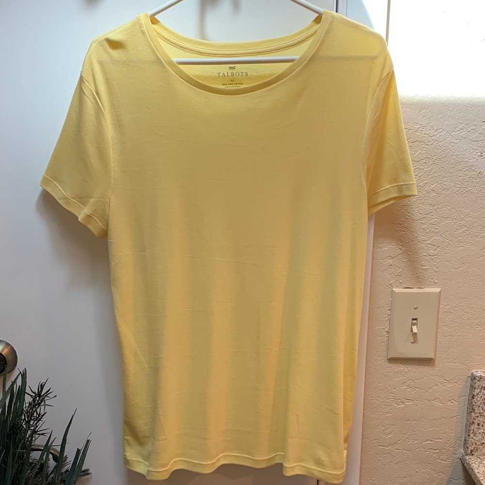 Talbots Sunny Yellow Cotton Tee